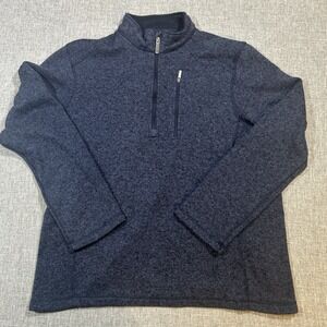 Woolrich Sweater 1/4 Zip Fleece Pullover XL Mens HMQ0038S Blue Thermal Jacket